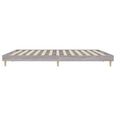 vidaXL Cadre de lit sans matelas sonoma gris 160x200cm bois ingénierie