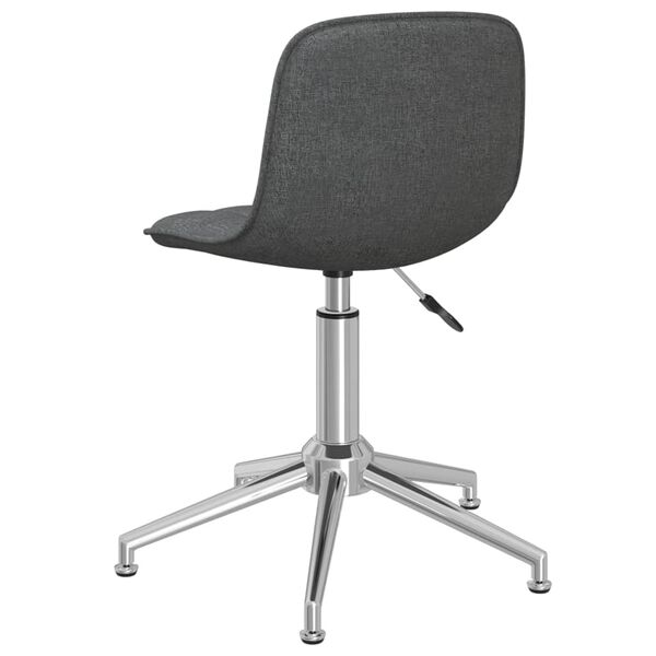 vidaXL Chaise pivotante de bureau Gris fonc&eacute; Tissu