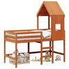 vidaXL Cadre de lit mezzanine Brun Cir&eacute; 90 x 190 cm Pin massif