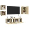 vidaXL Ensemble de meubles TV 5 pcs Ch&ecirc;ne sonoma Bois d'ing&eacute;nierie