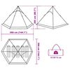 vidaXL Tente de camping tipi 5 personnes bleu imperméable