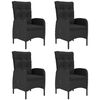 vidaXL Ensemble &agrave; manger de jardin 5 pcs Noir