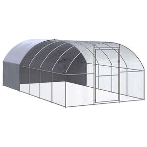 vidaXL Poulailler d'ext&eacute;rieur 3x6x2 m Acier galvanis&eacute;