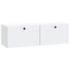 vidaXL Meuble TV mural 98 x 31 x 30 cm Blanc Bois d'ing&eacute;nierie