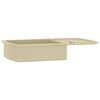 vidaXL Évier de cuisine Granit Seul lavabo Beige