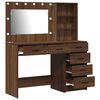 vidaXL Table de Toilette Marron 78.5 x 41 x 135 cm Bois d'ing&eacute;nierie
