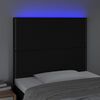 vidaXL Tête de lit à LED Noir 80x5x118/128 cm Tissu