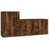 vidaXL Ensemble de meubles TV 2 pcs Ch&ecirc;ne fum&eacute; Bois d'ing&eacute;nierie
