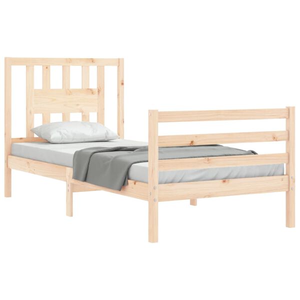 vidaXL Cadre de lit sans matelas 100x200 cm bois massif