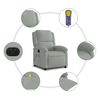 vidaXL Fauteuil inclinable &eacute;lectrique de massage gris clair velours