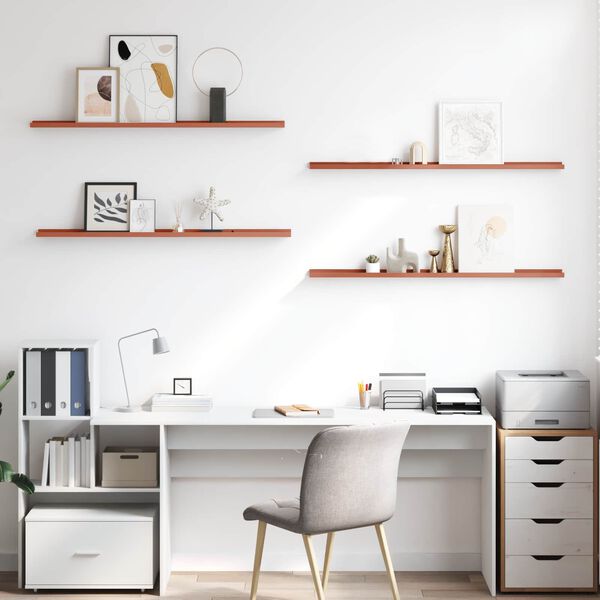 vidaXL &Eacute;tag&egrave;re Murale 4 pcs Rouge 115 x 9 x 3 cm Bois d'ing&eacute;nierie