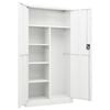 vidaXL Armoire &agrave; casiers Blanc 90x40x180 cm Acier