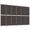 vidaXL Cloison de s&eacute;paration 6 panneaux Marron 300x200 cm Tissu