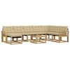 vidaXL Ensemble de canap&eacute;s d'ext&eacute;rieur 9 pc Blanc et Beige