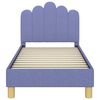 vidaXL Cadre de lit pour tout-petit avec t&ecirc;te de lit Bleu denim tissu