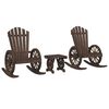 vidaXL Salon de jardin 3 pcs bois de sapin massif