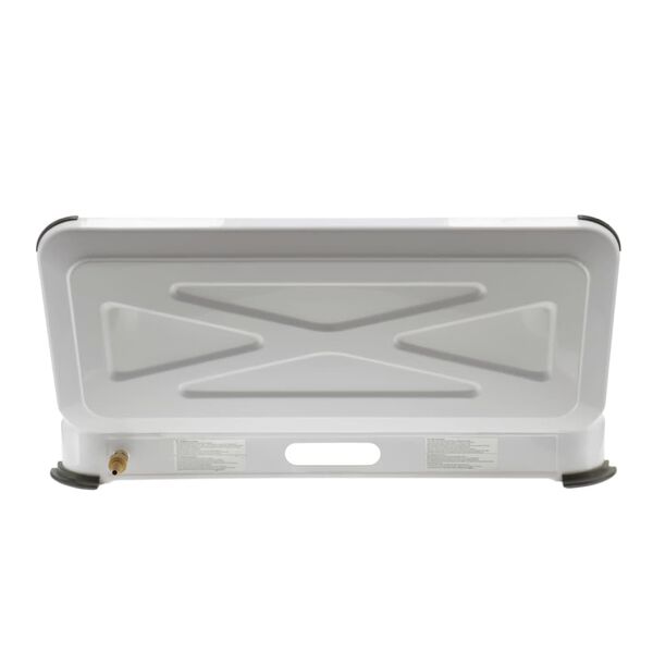 Gimeg Cuisini&egrave;re &agrave; gaz &agrave; 3 br&ucirc;leurs acier blanc