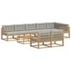 vidaXL Ensemble de canap&eacute;s d'ext&eacute;rieur 9 pc 8 place