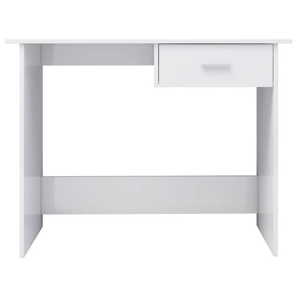 vidaXL Bureau Blanc brillant 100x50x76 cm Bois d&rsquo;ing&eacute;nierie