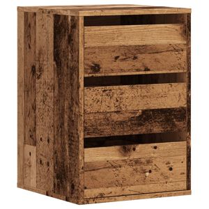 vidaXL Commode d'angle vieux bois 40x41x58 cm bois d'ing&eacute;nierie