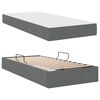 vidaXL Lit avec rangement et matelas Gris fonc&eacute; 90 x 190 cm Polyester