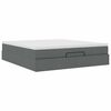 VidaXL Cadre de lit ottoman avec matelas gris fonc&eacute; 160x200cm tissu