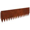 vidaXL Bordure de Pelouse 20 pcs 103 x 30 cm Acier Rouill&eacute;