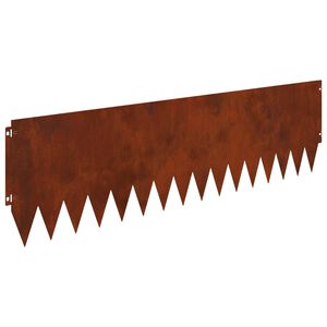 vidaXL Bordure de Pelouse 20 pcs 103 x 30 cm Acier Rouill&eacute;