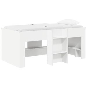vidaXL Cadre de Lit &Eacute;lev&eacute; pour Enfants Blanc 80 x 160 cm