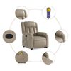 vidaXL Fauteuil inclinable de massage électrique cappuccino similicuir