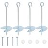 vidaXL Ancre de terre 4 pc &Oslash;10 x 30 cm M&eacute;tal galvanis&eacute; Argent&eacute;