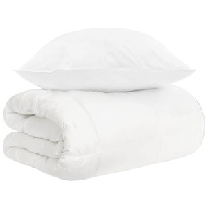 vidaXL Ensemble de Duvet 2 pc Blanc Fibre de bambou
