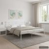 vidaXL Cadre de lit sans matelas blanc métal 180x200 cm
