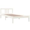 vidaXL Cadre de lit sans matelas blanc bois massif 90x200 cm