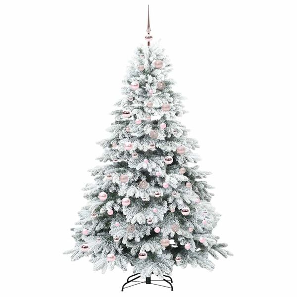 vidaXL Sapin de No&euml;l artificiel avec 300 LED Blanc 180 cm PE et PVC