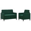 vidaXL Canap&eacute; avec rangement 2 pc Vert fonc&eacute; Polyester