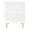 vidaXL Tables de chevet avec pieds en bois 2 pcs Blanc 40x30x50 cm