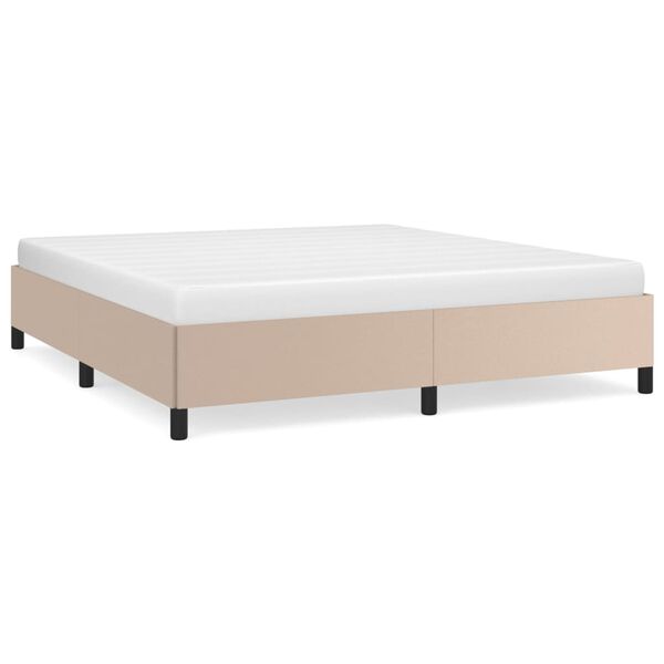 vidaXL Cadre de lit sans matelas cappuccino 180x200 cm similicuir