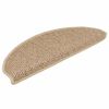 vidaXL Tapis d'escalier autocollants 15 pcs 65x21x4 cm Sable