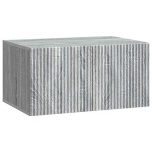 vidaXL Meuble TV mural Sonoma gris 59,5 x 41 x 30 cm Bois d'ing&eacute;nierie