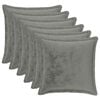 vidaXL Housse de coussin 6 pc HOUTEN Gris fonc&eacute; 40 x 40 cm Flanelle
