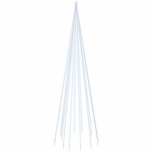 vidaXL Sapin de No&euml;l sur m&acirc;t de drapeau 732 LED Blanc froid 500 cm