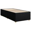vidaXL Sommier &agrave; lattes de lit avec matelas Noir 90x200 cm Tissu