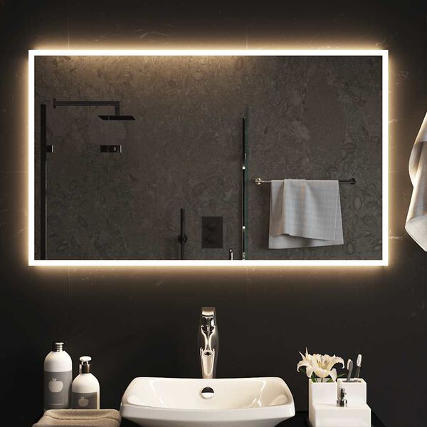 vidaXL Miroir de salle de bain &agrave; LED 100x60 cm