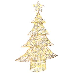 vidaXL Sapin de No&euml;l avec 120 LED Blanc chaud 120,5 cm PET