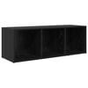 vidaXL Ensemble meuble TV 72 x 35 x 37 cm Noir Bois d'ing&eacute;nierie