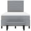 vidaXL Lit &agrave; ressorts avec matelas Gris clair 120 x 200 cm tissu