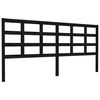 vidaXL T&ecirc;te de lit Noir 205,5x4x100 cm Bois massif de pin