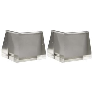 vidaXL Mur de sout&egrave;nement 2 pc 50 x 50 x 40 cm Acier inoxydable