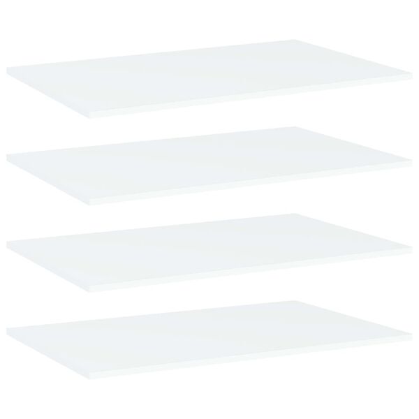 vidaXL Panneaux de biblioth&egrave;que 4 pcs blanc bois d&rsquo;ing&eacute;nierie